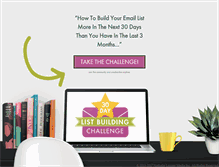 Tablet Screenshot of 30daylistbuildingchallenge.com